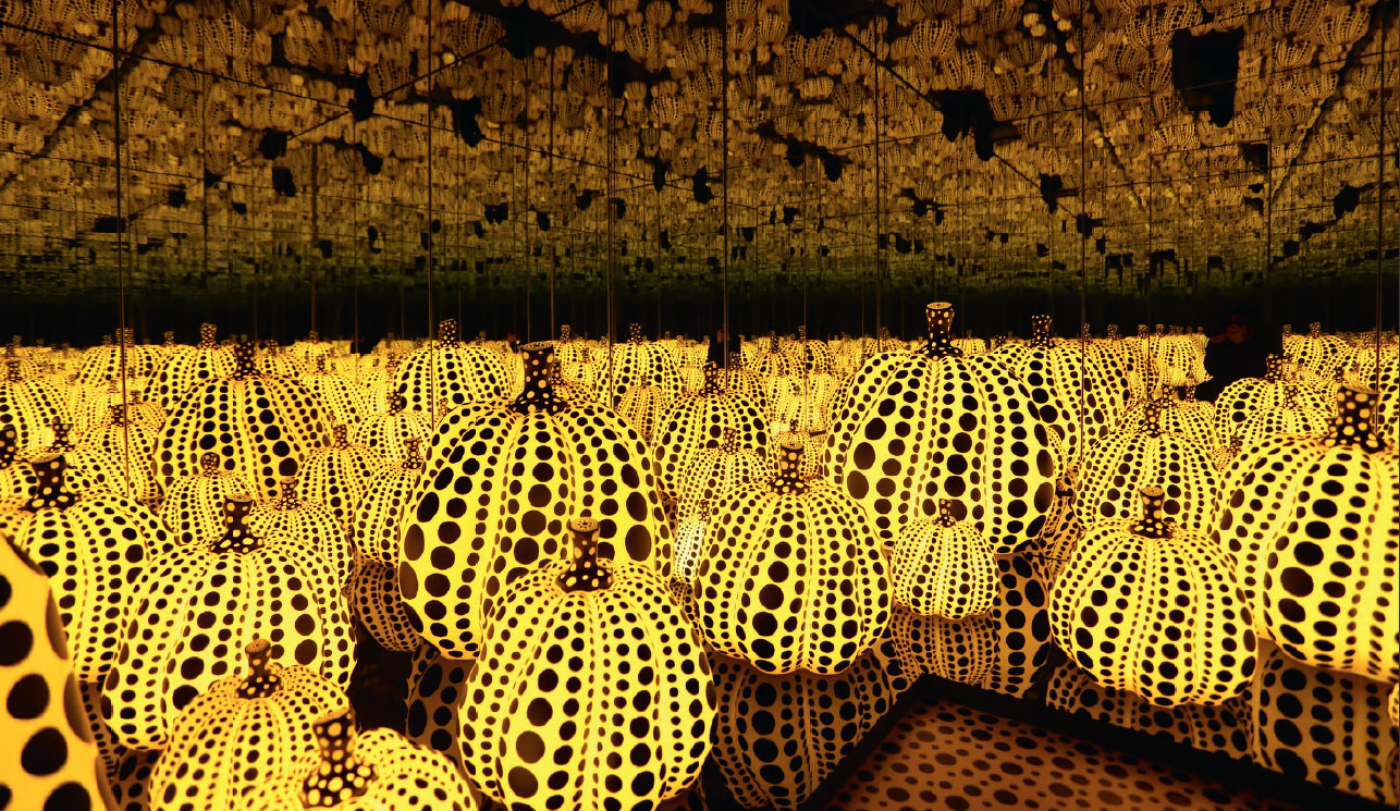 Yayoi Kusama's mirror rooms and polka-dot installations come to